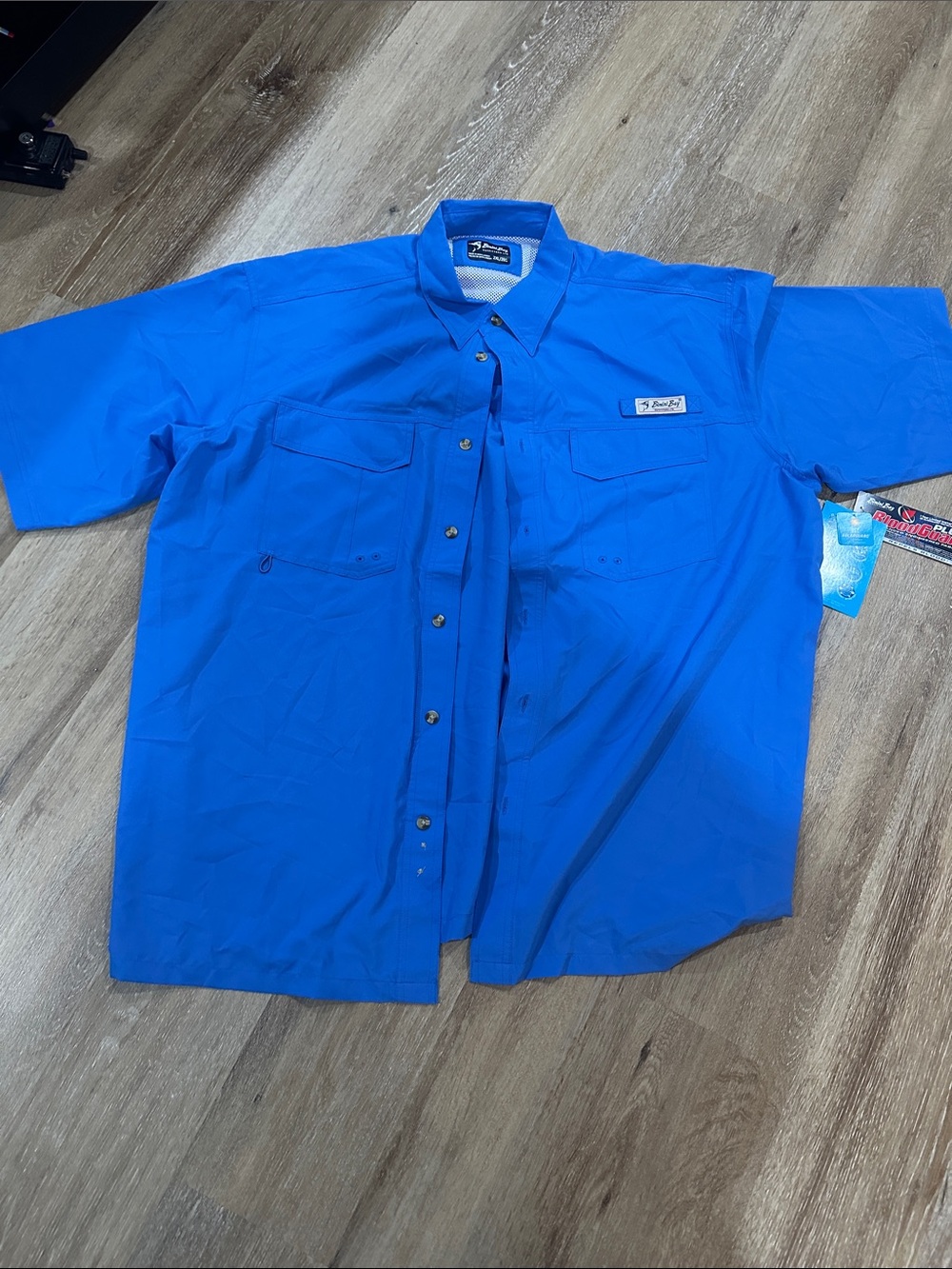 Bimini bay Men’s Short-Sleeve Performance Button-Up Shirt - Royal Blue